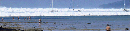 Tsunami en las playas de Phuket, Tailandia