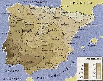 Figura 8-2 > Mapa de isoistas del terremoto de Lisboa
