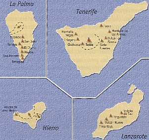 Figura 8-3 > Volcanes en las islas Canarias