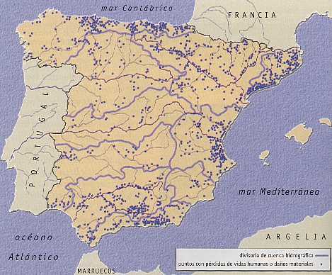 Figura 8-4 > Riesgo de inundaciones en Espaa