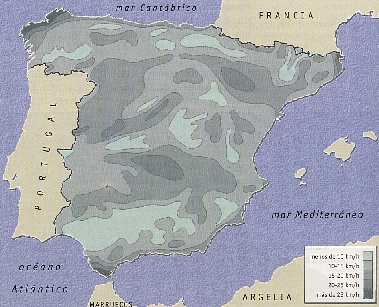 Figura 8-6 > Velocidad del viento en Espaa