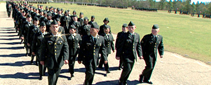 US Army Basic Training formation of soldier