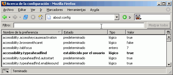 Firefox - about:config Firefox - about:config