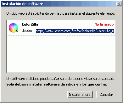 Colorzilla - Instalación 1 Colorzilla - Instalación 1