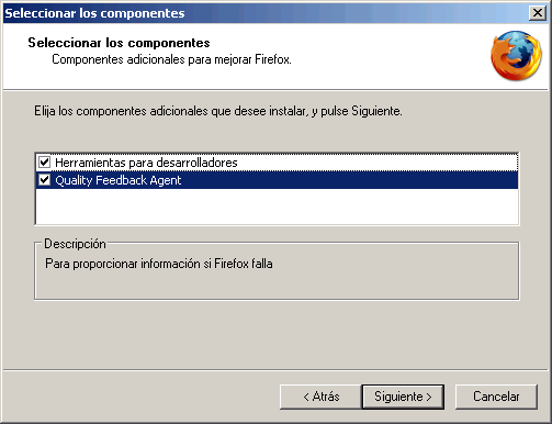 Firefox - Instalación - Componentes adicionales Firefox - Instalación - Componentes adicionales