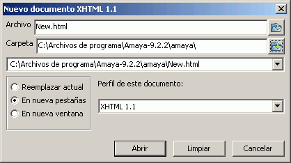 Caja Documento XHTML 1.0 Strict nuevo...