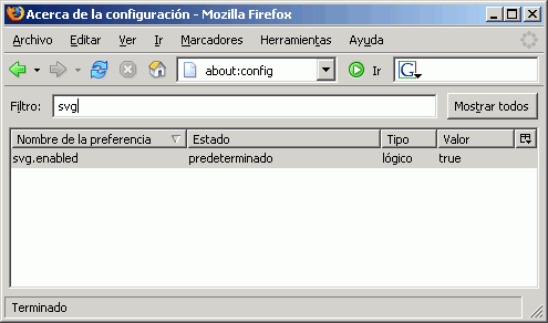 Adobe SVGViewer en Firefox about:config Adobe SVGViewer en Firefox about:config
