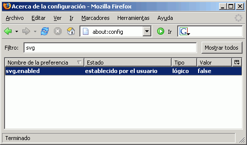 Adobe SVGViewer en Firefox about:config Adobe SVGViewer en Firefox about:config