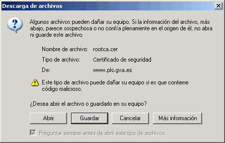 CorreoCV - Certificados - Descarga de certificado