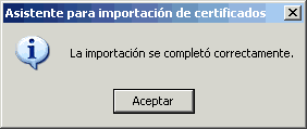 CorreoCV - Certificados - Importacin de certificado correcta