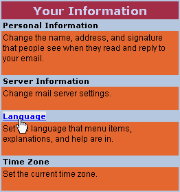 CorreoCV - Opciones CorreoCV - Opciones