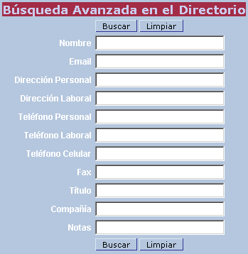 CorreoCV - Para buscar un contacto en la Libreta de direcciones CorreoCV - Para buscar un contacto en la Libreta de direcciones