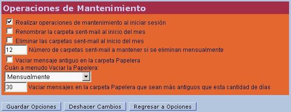 CorreoCV - Configurar mantenimiento periódico CorreoCV - Configurar mantenimiento periódico