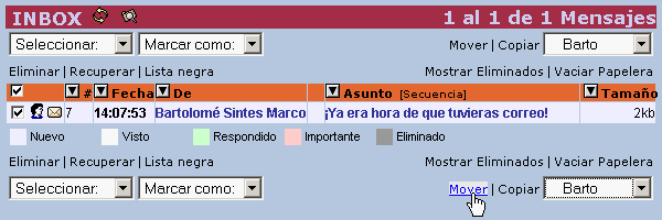 CorreoCV - Haz clic en Mover o Copiar CorreoCV - Haz clic en Mover o Copiar