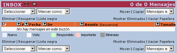 CorreoCV - Carpeta sin los mensajes movidos CorreoCV - Carpeta sin los mensajes movidos