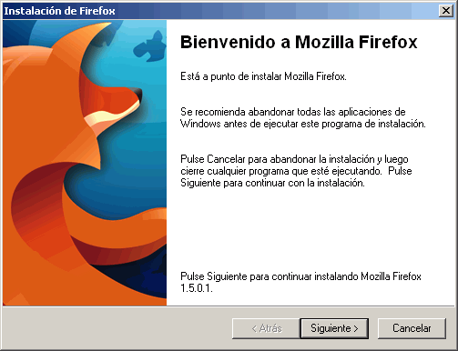 Mozilla Firefox - Instalación 1 Mozilla Firefox - Instalación 1