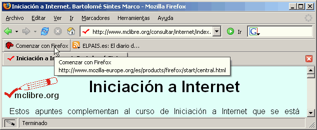 Firefox 1.5 - Menú Marcadores Firefox 1.5 - Menú Marcadores