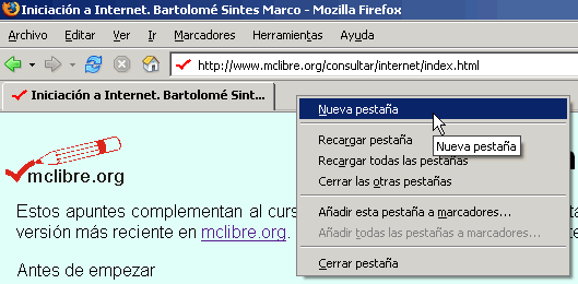 Firefox 1.5 - Pestaas - Abrir nueva pestaa 2