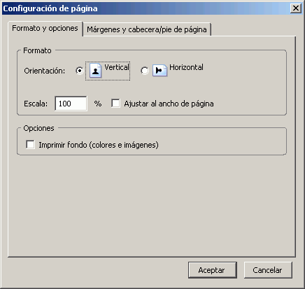 Firefox 1.5 - Utilización - Vista preliminar - Configuración de página 1 Firefox 1.5 - Utilización - Vista preliminar - Configuración de página 1