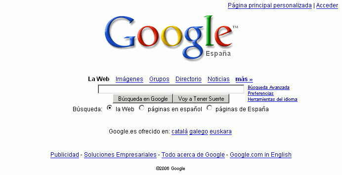 Google - Pagina de inicio de Google España Google - Pagina de inicio de Google España