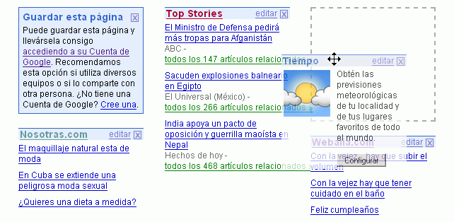 Google - Desplazar un elemento Google - Desplazar un elemento