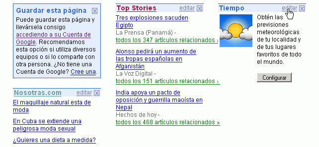 Google - Personalizar un elemento Google - Personalizar un elemento