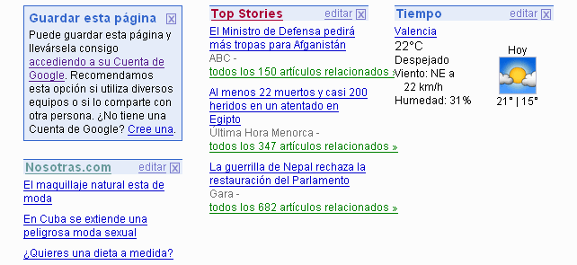Google - Elemento personalizado Google - Elemento personalizado