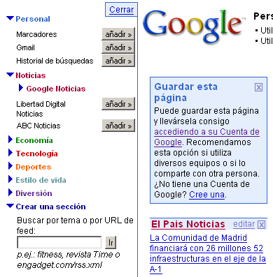 Google - Elemento añadido Google - Elemento añadido