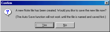 KeyNote - Configurar - Confirmación para crear un archivo nuevo KeyNote - Configurar - Confirmación para crear un archivo nuevo