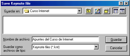 KeyNote - Configurar - Elegir ubicación y nombre de archivo 2 KeyNote - Configurar - Elegir ubicación y nombre de archivo 2