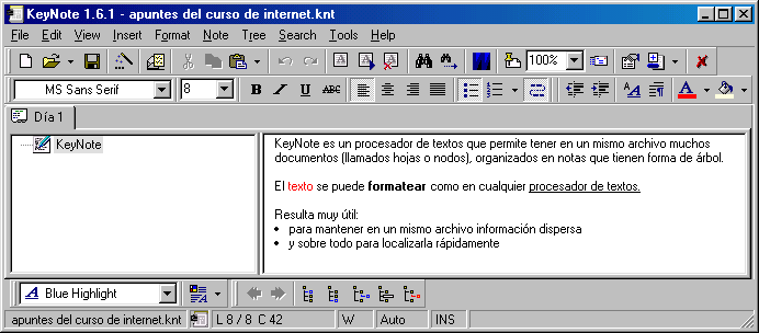 KeyNote - Utilizar - Escribir en un nodo KeyNote - Utilizar - Escribir en un nodo
