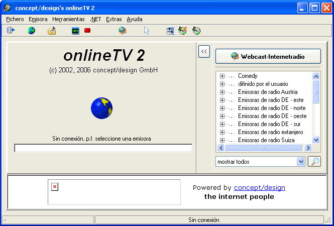 onlineTV - Pantalla principal onlineTV - Pantalla principal