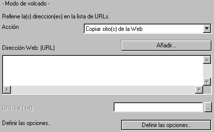 HTTRack - Descargar un sitio web - Paso 2 HTTRack - Descargar un sitio web - Paso 2