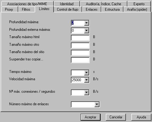 HTTRack - Descargar un sitio web - Paso 4 HTTRack - Descargar un sitio web - Paso 4