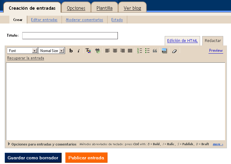 Blogger - Crear un Weblog - Paso 1 Blogger - Crear un Weblog - Paso 1