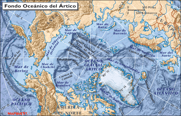 Fondo océano del Ártico