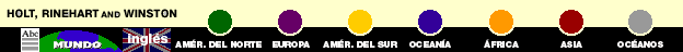 Tabla de navegación con los enlaces con el índice del sitio de Web, la versión inglesa de esta página, y los mapas de los continentes y los océanos