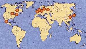 Figura 10-9 > Zonas del planeta con ms lluvia cida