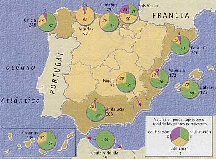 Figura 11-14 > Calidad del agua subterrnea en Espaa