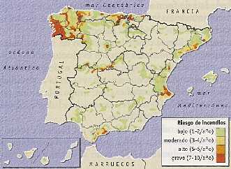 Figura 12-6 > Riesgo de incendios en Espaa