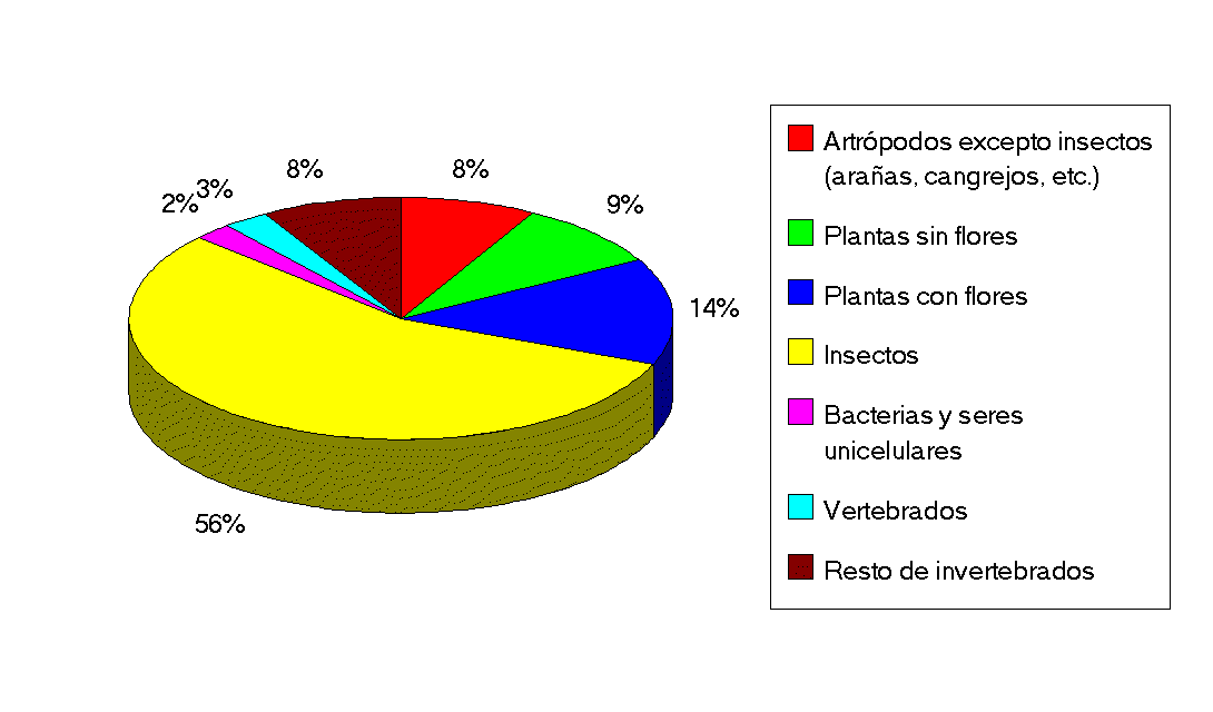 Figura 12-7 > Proporcin del nmero de especies de los principales grupos taxonmicos