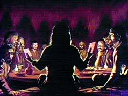 Disciples having passover dinner. Copyrighted.