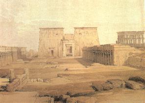 Restos del gran templo de la Isla de Philae.